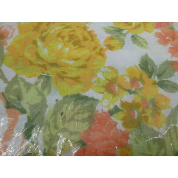 VTG Retro JP Stevens Utica Angeleen Floral Full Size Flat Sheet No Iron Percale - Picture 4 of 8